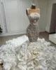 2023 Crystal Mermaid Wedding Dresses Sexy Sweetheart Beads Appliques Lace Bridal Gowns Custom Made Sweep Train Vestidos De Novia