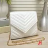 Nowe designerskie torebki Sheepskin Caviar Metal Chain Gold Crossbody Torebka Oryginalna skórzana torba Flip Cover Pokrywa ukośne torby na ramię327k