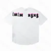 Erkek Tişörtler Erkekler Palms Yaz Gömlek Moda Tshirts Mektup Yuvarlak Kısa Kollu Beyaz Adam Nefes Alabilir Teesapq5APQ5