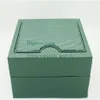 S Dark Green Watch Boxes Gift Case For Watches Booklet 114060 116618 Kaart en papieren 0 8kg Box Top Quality305E