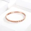 Bracelets de bracelets pour le bracelet de mode de mode amant bracelet en or rose or 316l Num￩ros romains