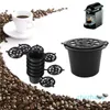 Capsules de café Nespresso réutilisables, tasse avec cuillère et brosse, noir, rechargeable, filtre de remplissage, cadeau pour café