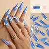 Valse nagels Franse lange t vorm volledige dekking draagbare afneembare nagel tips afgewerkt vingernagel nep