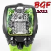 BGF 2021 Nieuwste producten Super running 16 Cilinder Engine Dial Epic X Chrono Cal V16 Automatische heren Watch PVD Black Case Eternity 300Z