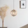 Pendant Lamps Modern Gold Luxury Chandelier Creative Metal Living Room Bedroom Lamp Coffee Bar Hollow Art Round/Rectangular Small