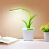 Table Lamps Clivia Shaped LED Night Light USB Rechargeable Foldable Children Reading Lamp Portable Colorful Desk