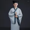 Costume d'érudit d'usure de scène vêtements masculins Film de Hanfu ancien Performance traditionnelle chinoise