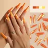 False Nails French Long T Shape Full Cover Wearable Detachable Nail Tips Finished Fingernail Fake