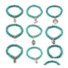 Braccialetti con ciondoli Turchese Perline Albero Gufo Delfino Croce Palm Drop Consegna Gioielli Dhflb