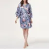 Women's Sleepwear Summer Bride Wedding Robe Satin Women Nightgown Sexy Nightdress Lady Kimono Bathrobe Gown Negligee