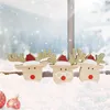 Dekoracje świąteczne drewniane szyjki świąteczne Snowman Santa Claus Craft Tree Dekoracja Dekoracja domu na drewno navidad noel prezent