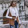 Damesvesten Casual Twee manieren dragen grote reverslade mode mouwloze eenvoudige stiksel lamsvest vrouwen herfst winterjas suede