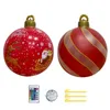 Party Decoration Light Up Inflatable Christmas Ball 24 Inch Large Outdoor Decorated Xmas Decorations For Garden Yard