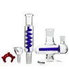 Tubi di fumo Narghilè da 11 pollici Inline Perc Oil Rig Fashion Water Glass Bong Diffuso Downstem Dab Rigs 18Mm Joint Condenser Coil Ill Dhhf9