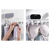 Hangers 50LB Wall Mounted Drying Rack Self-Adhesive Clothes Hanger Foldable Underwear Bra Sock Clip Holder Plastic Laundry Shelf