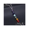 Beaded Halsband 7 Chakra Reiki Beads Heal Gemstone Jewelry Yoga Healing Ncing Lapis/Turqoise/Amethyst/Jade Size Mticolor Drop Deliv Dhpju