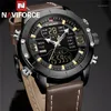 Naviforce Men Watch Top Sports Wristwatch LED 아날로그 디지털 쿼츠 남성 시계 방수 Relogio Masculino 91531283M