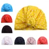 Hats 10PCS Born Winter Warm India Cap For Kid Turban Dots Knot Skullies Beanie Girl Head Wrap Bohemian