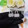 Stud -oorbellen Origineel ontwerp Pareltas Vrouw Super Flash High Carbon Diamond Luxe sieraden Gift Party