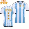 3 stars Argentina Soccer Jerseys DYBALA MESSIs DE PAUL 2022 Fans Player Version ALVAREZ LAUTARO MARTINEZ DI MARIA Football Shirt MARADONA Kids Kit Mens Jersey 4XL