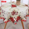 Table Cloth Xmas Tablecloths Accessories Christmas Cover DIY Holiday Home Household Kitchen Printed Red Removable Tablecloth