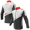 Moto Team 2023 Veste à capuche entièrement zippée pour motocycliste coupe-vent Softshell Veste de course décontractée et chaude pour homme