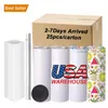 US STOCK 20oz Sublimation Gobelets Blancs Double Paroi En Acier Inoxydable Tasses Droites DIY Tasses De Transfert De Chaleur Pour Cadeau De Pâques