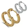 أقراط طوق Letapi Gold Silver Color Stefles Stainlist Hoops صغيرة السميكة للنساء البيان الصلب المجوهرات بالجملة