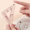 4 Pcs/set Protractor Drawing Triangle Compasses Set Math Ruler for Students School Supplies