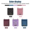 Sockt￤ta telefonfodral f￶r Samsung Galaxy Z Flip 4/3 Solid Color Glitter Pu Leather Kickstand fodral med kortplatser och axelrem