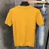 Men's Sweaters Designer short sleeved sweater knitting base coat Spring and autumn new youth trend versatile half men's eyes 6U21