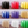 Nappe De Mariage Satin Nappe Ronde Polyester Couverture Oilproof Pour La Fête Restaurant Banquet El Décors