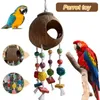 Altre forniture per uccelli Giocattolo per morso di pappagallo Gabbia accattivante Giocattolo da strappo in legno a tre vie resistente multicolore