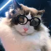 Kedi Kostümleri Vintage Moda Güneş Gözlüğü Küçük Köpek için Serin Stil Gözlük Yaratıcı Yuvarlak Göz Giyim Evcil Hayvan Aksesuarları