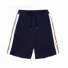 Men's Shorts designer Summer Double G Embroidery Red and Green Ribbon Splice Casual Elastic Short for Men Women 1ELT