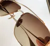 7A Vintage K gold man sunglasses square frame exquisite styling simple and generous style outdoor uv400 protective glasses