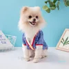 Designer roupas para cães marcas vestuário para cães com jacquard carta padrão macio cães camisola clássico pet casual wear roupas moda ca214s