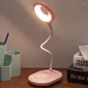 Lampy stołowe Kreatywna lampa biurka LED trzy temperatura kolorów Regulowana uczenie się wtyczka ładowania podwójne użycie światła