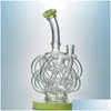 Smoking Pipes Super Cyclone Glass Recycler Dab Rig Purple Bong With 12 Tube Water Vortex Bongs 14Mm Joint Oil Drop Delivery Home Gar Dhlsd