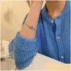 Chaîne Style Coréen Bracelet Mignon Étoiles Lune Lien Pendentif Transport Perle Filles Exquis Ciel Étoilé Bijoux Ins Nouvelle Livraison De Baisse Brac Dhslq
