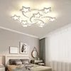 Plafoniere 2022 Lampadario a LED a stella moderna con camera da letto remota Sala da pranzo Sala studio per bambini Sala da salotto Lampada da casa Illuminazione per interni