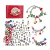 Andra smyckesupps￤ttningar jul DIY med Red Package Box As Presents 100sts Charm Beads Pendant Fit 16Add5cm Snake Chain Charms Accesso Dhzjm