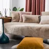 Stoelbedekkingen schapenvacht pluizige pluche zachte l vorm bankkap voor woonkamer luxe lounge slipcover bont matten laken