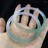 Bangle 6mm jingle fina jade armband kvinnor läker ädelsten myanmar jadeit smycken gradient färg burma jades armband