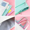 Colorful Canvas Cloth Zipper Paper File Folder Book Pencil Pen Case Bag Document Bags Kawaii Pouch