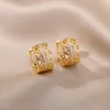 Boucles d'oreilles cerceau Mini coeur Zircon pour femmes romantique acier inoxydable 2022 tendance coréen mariage Couple bijoux Pendientes