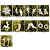 Christmas Decorations Pendant White Snowflake Angel Wing Elk Pendants For Xmas Tree Home Party Garden Decoration Hanging Ornament
