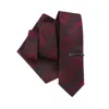 Bow Ties 7m Flower Neck Tie Sets Heren klassiek Jacquard Cravatta Man Business Hankerchiefs/manchetknopen stropdas