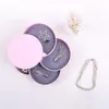 Boîtes de rangement Boîte de bijoux rotatif avec miroir Creative anneau d'oreille Collier Collier Tableau de petits accessoires