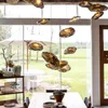 Lampes suspendues Cloud Design Smoky Grey Glass Light Art Lampe suspendue décorative soufflée restaurant lustre